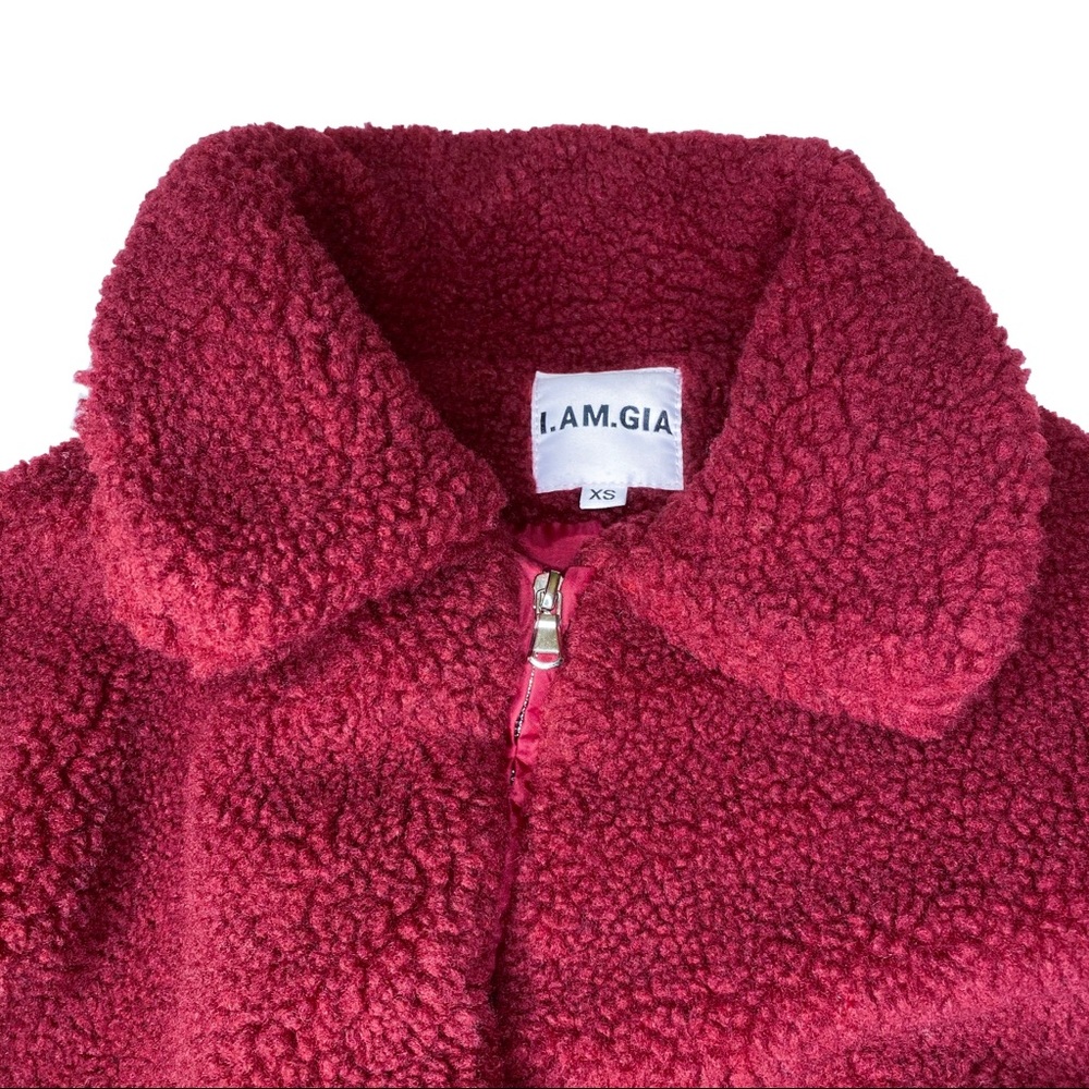 ❌SOLD❌ I.AM.GIA. Burgundy Pixie Coat Teddy XS - Picture 3 of 8